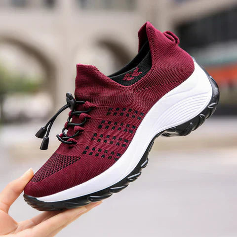 Orthopedische schoenen voor fasciitis plantaris, elegant damesschoeisel; stijlvol ontwerp in grijs, biedt comfort en pijnverlichting