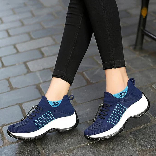 Orthopedische schoenen voor fasciitis plantaris, elegant damesschoeisel; stijlvol ontwerp in grijs, biedt comfort en pijnverlichting