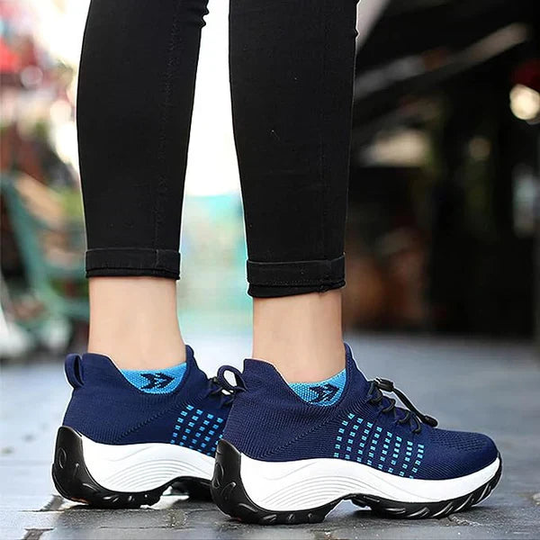 Orthopedische schoenen voor fasciitis plantaris, elegant damesschoeisel; stijlvol ontwerp in grijs, biedt comfort en pijnverlichting