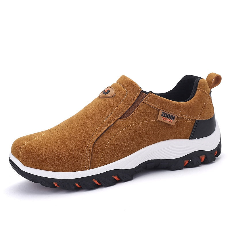 Grijze Oscar Comfort heren wandelschoenen, duurzaam en stijlvol voor wandelen en vrije tijd activiteiten.