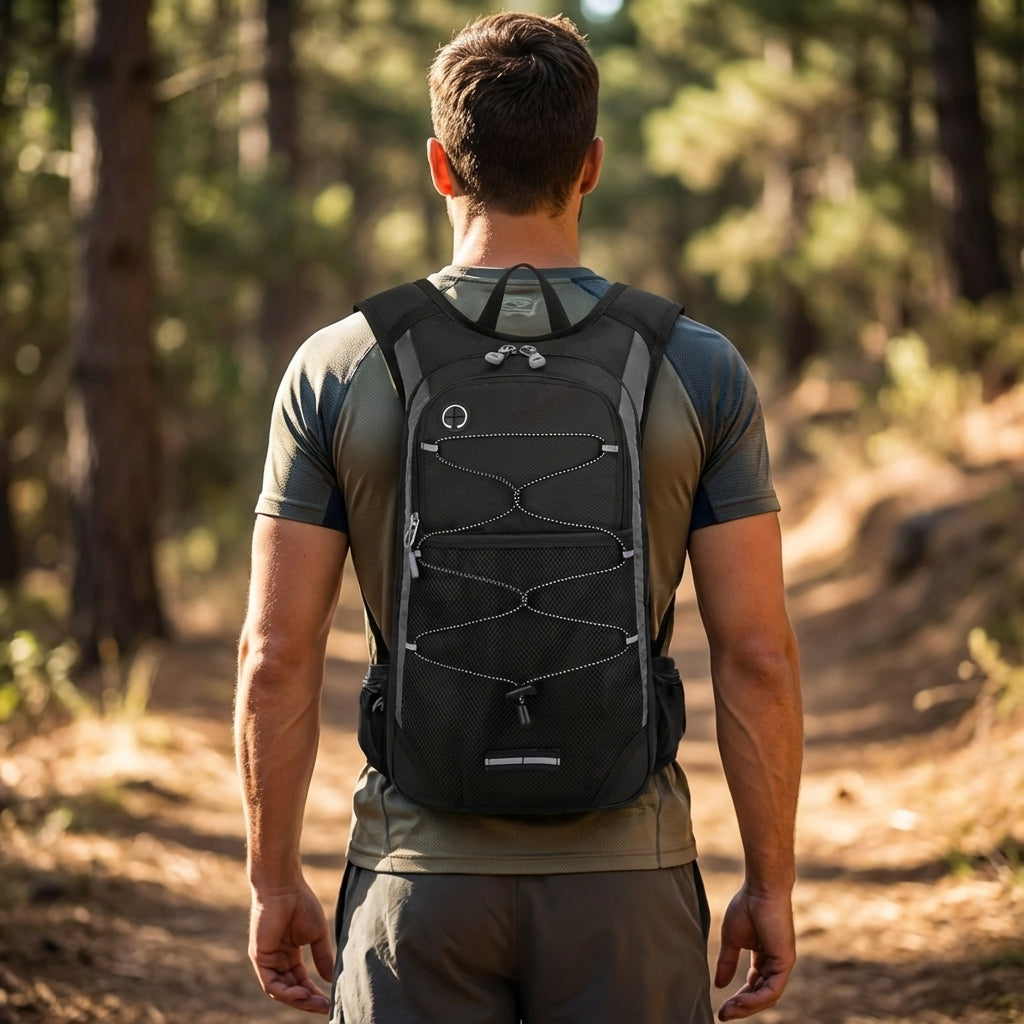 Pathcore ergonomische outdoor dagrugzak, ideaal voor wandelen, fietsen en reizen. Comfortabel en duurzaam.