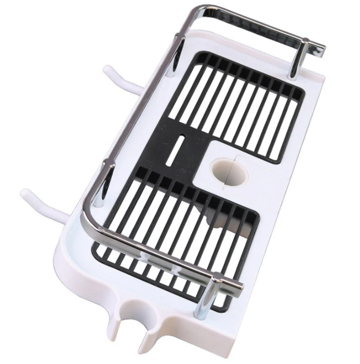 Ruimtebesparend, modern doucheplankje in de badkamer; met shampoo, douchegel; elegant, waterafstotend ontwerp; eenvoudig te mon