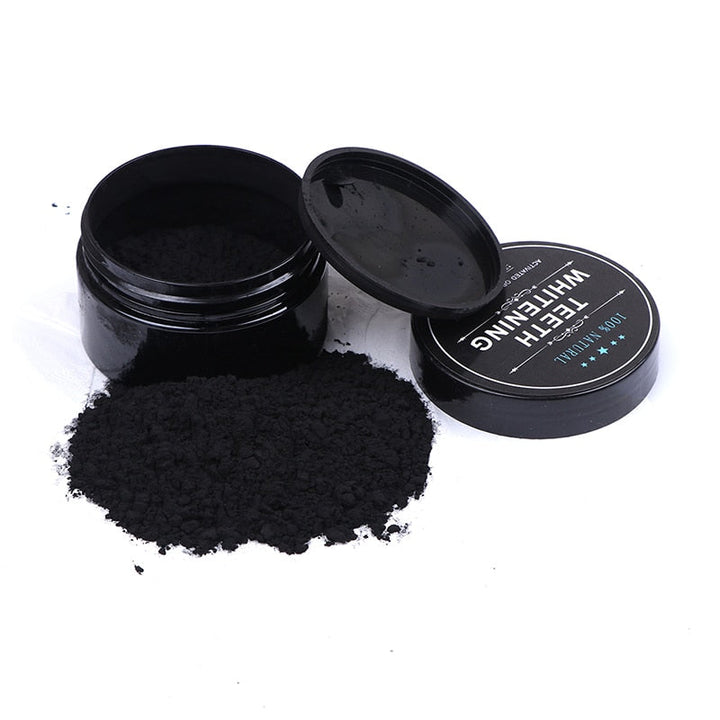 PowerPowder™ natuurlijke tandwitpoeder met houtskool voor wittere tanden. Effectieve mondverzorging thuis.