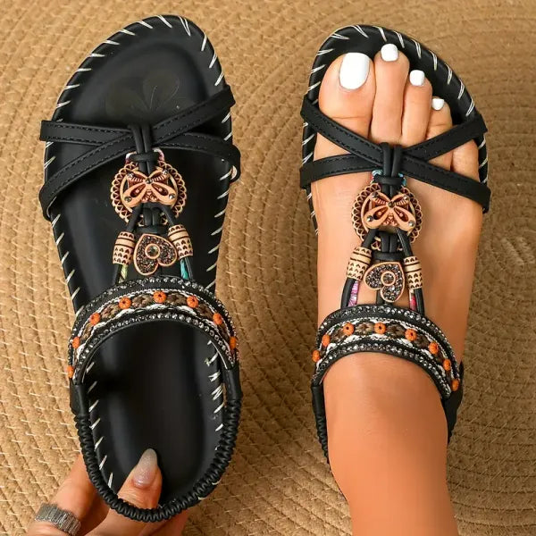Dames elegante comfortsandalen met orthopedische ondersteuning, ideaal voor zomerse wandelingen.