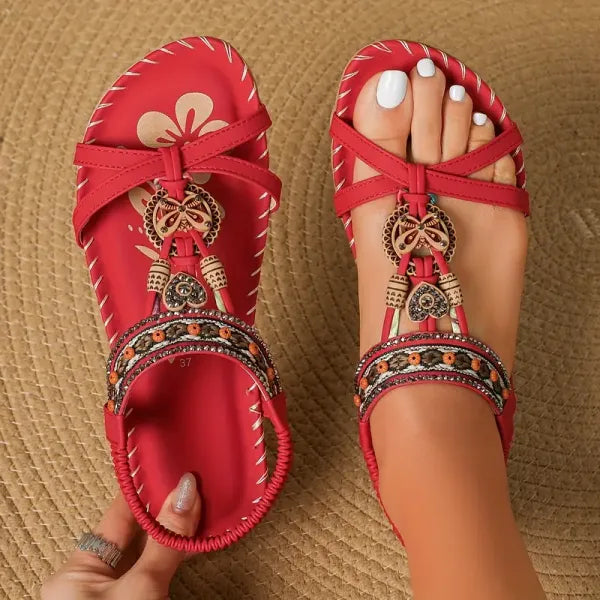 Dames sandalen met optimale orthopedische ondersteuning, ideaal voor comfortabel en elegant zomerwandelen.