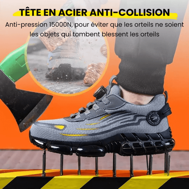 Flexibele antislip zool ProGuard werkschoenen. Biedt bewegingsvrijheid en ondersteuning.
