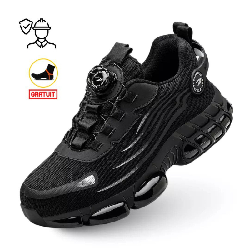 Duurzame ProGuard werkschoenen zijaanzicht. Comfortabel met stalen neus en sterke antislip zool.