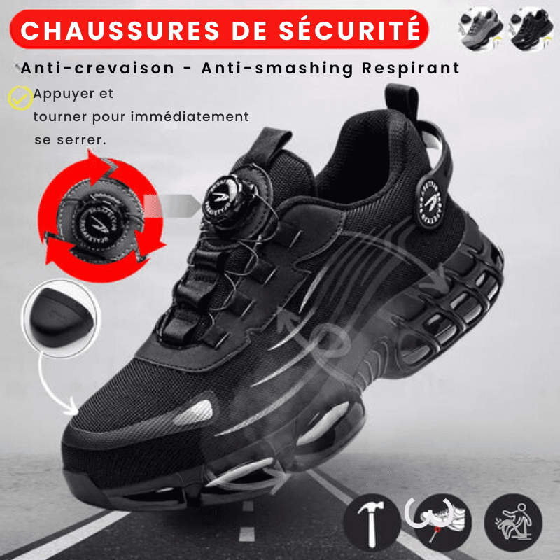 Twee ProGuard veiligheidsschoenen, stalen neus, antislip. Klaar voor zware industriële omstandigheden.