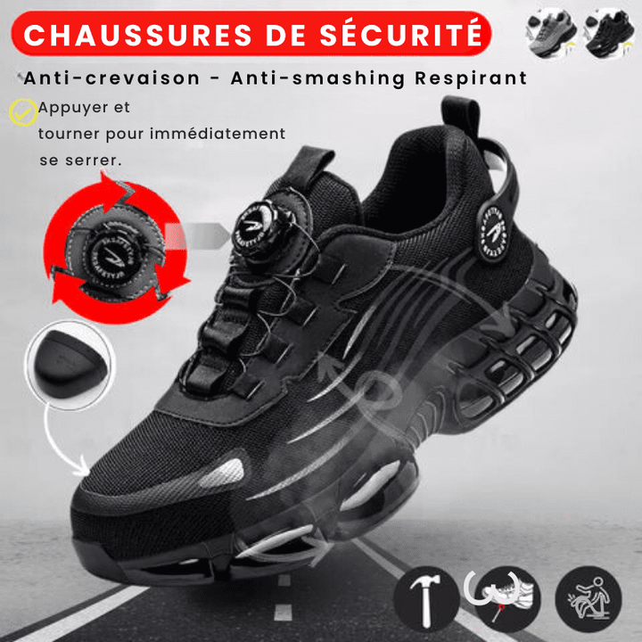 Twee ProGuard veiligheidsschoenen, stalen neus, antislip. Klaar voor zware industriële omstandigheden.