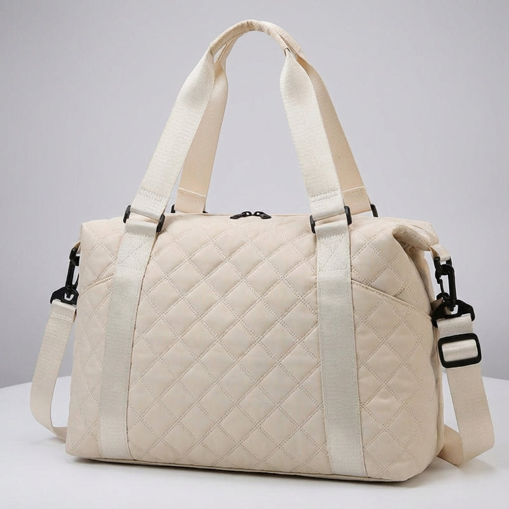 Grote gewatteerde weekendtas, perfect voor korte reizen of als sporttas. Handige handbagage duffel, lichtgewicht.