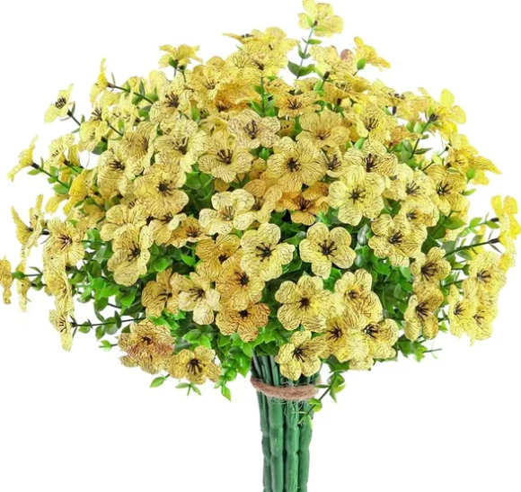 Vrolijke, kleurrijke kunstbloemen met realistische uitstraling voor uw interieur of tuin.