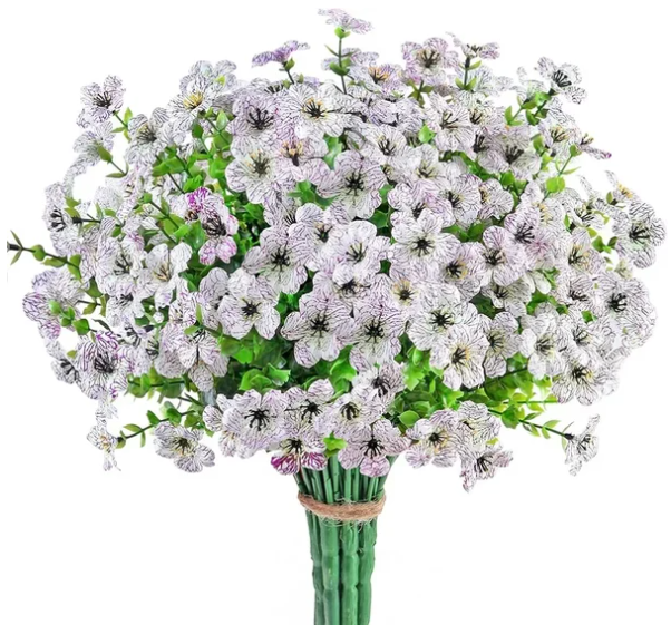 Moeiteloze decoratie met realistische kunstbloemen; geen water of zon nodig, altijd mooi.