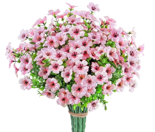 Hoogwaardige faux bloemen, niet van echt te onderscheiden, voor permanente decoratie buiten/binnen.