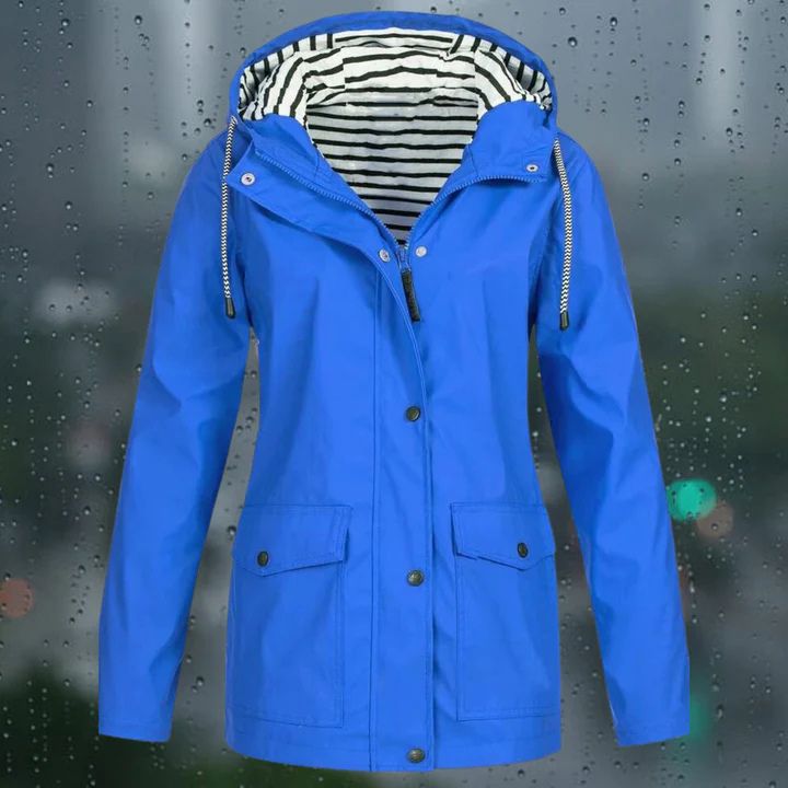 Waterdichte dameswindbreaker, licht, stijlvol design, ademende voering, verstelbare capuchon, ideaal voor outdoor