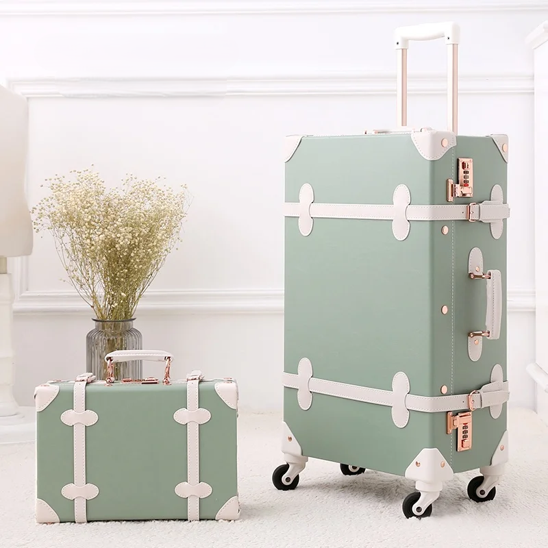 Retro hardcase kofferset, combineert functionaliteit met vintage charme voor al je reisbehoeften.