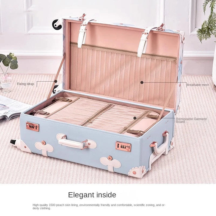 Duurzame retro hardcase kofferset van PU-leer, perfecte vintage bagage voor stijlvol reizen.