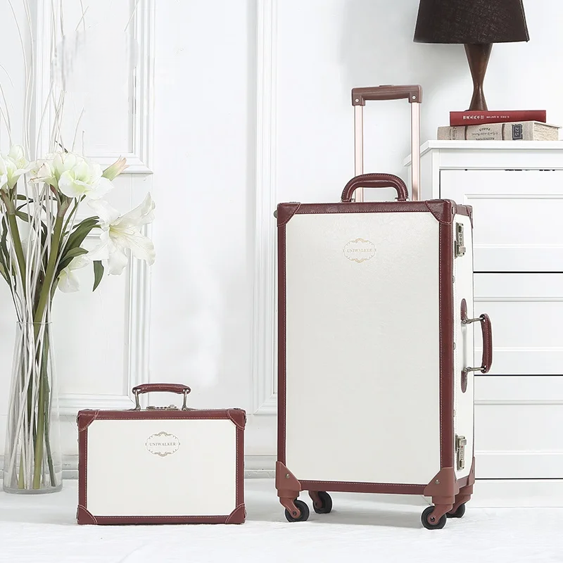 Vintage look hardcase kofferset, stevige en modieuze bagage voor al je vakanties.