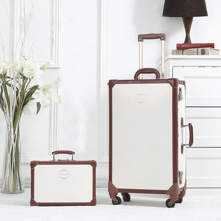 Vintage look hardcase kofferset, stevige en modieuze bagage voor al je vakanties.