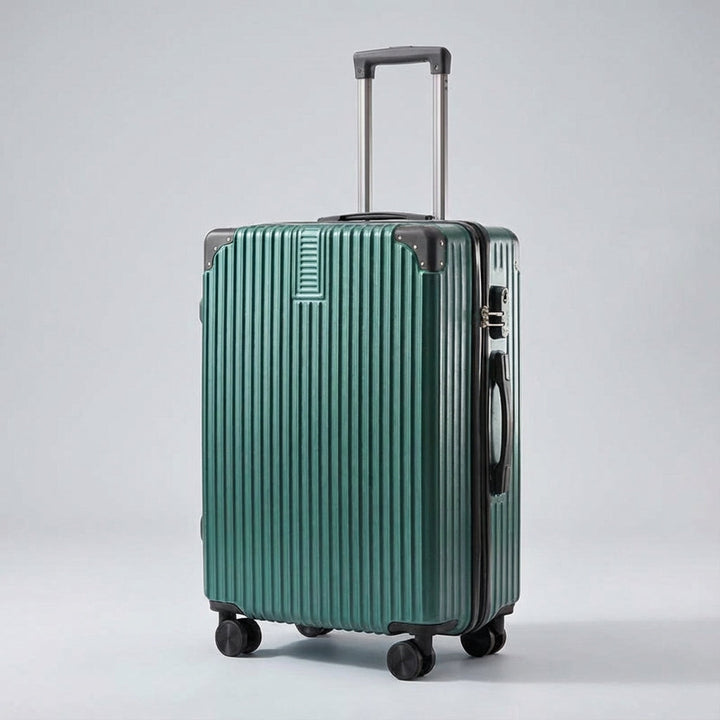 Stevige retro koffer met versterkte hoeken, klaar voor elk avontuur en reis.