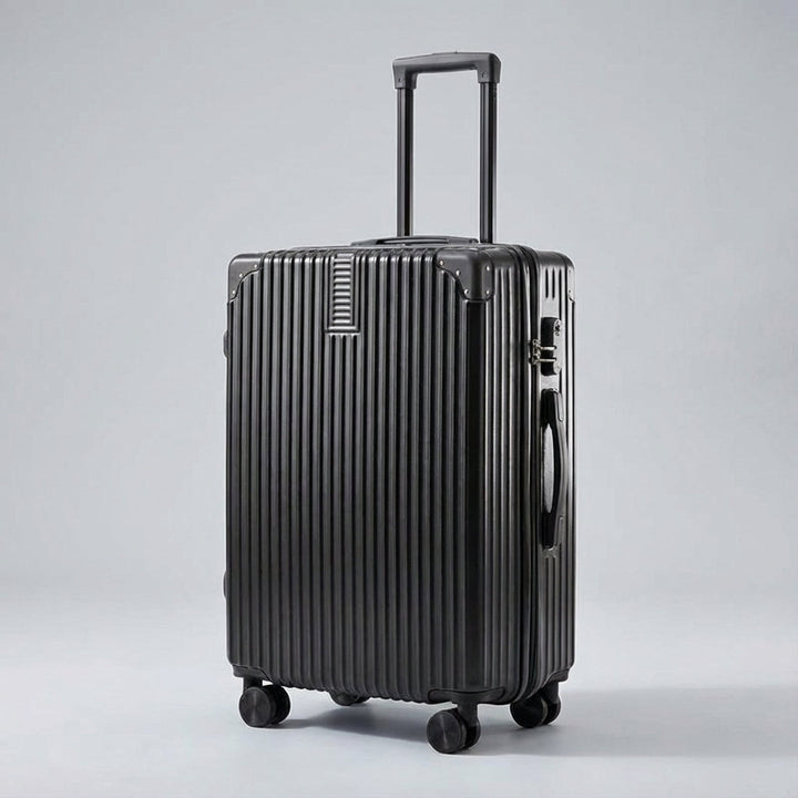 Casevo retro reiskoffer met hoekbescherming, trolleyfunctie en veilig combinatieslot.