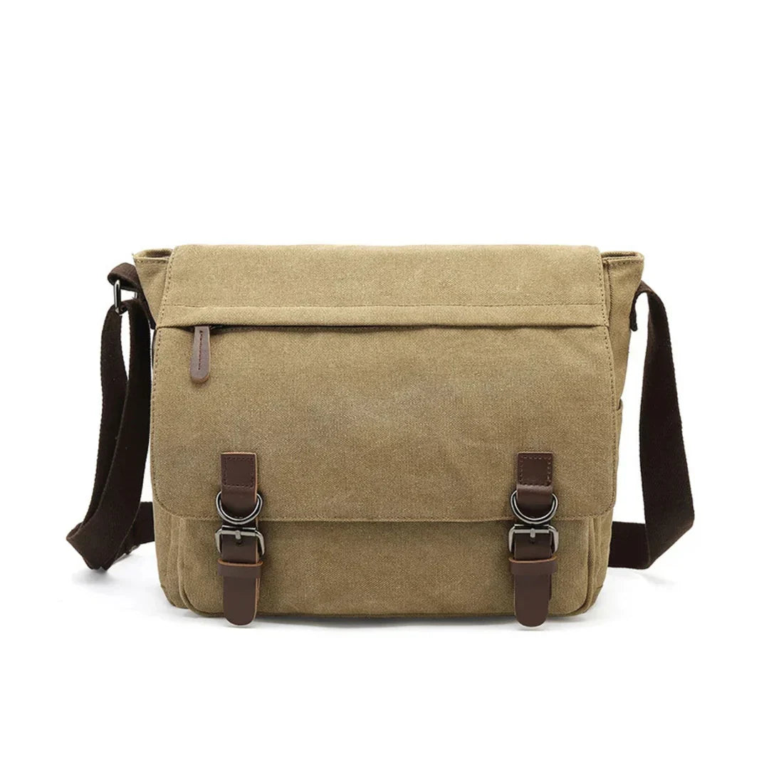 Verstelbare heren crossbody tas, robuust canvas voor een comfortabele pasvorm, dagelijks gebruik.