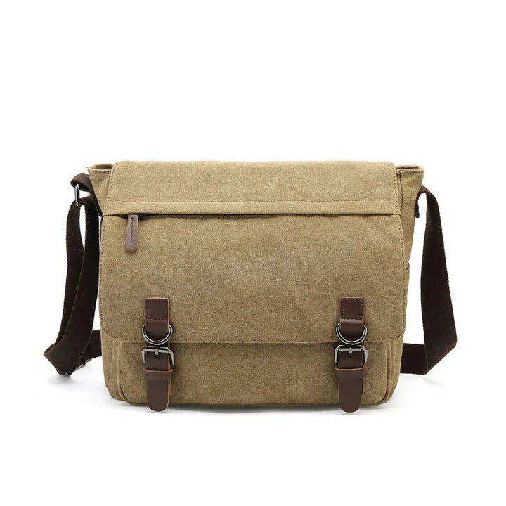 Verstelbare heren crossbody tas, robuust canvas voor een comfortabele pasvorm, dagelijks gebruik.
