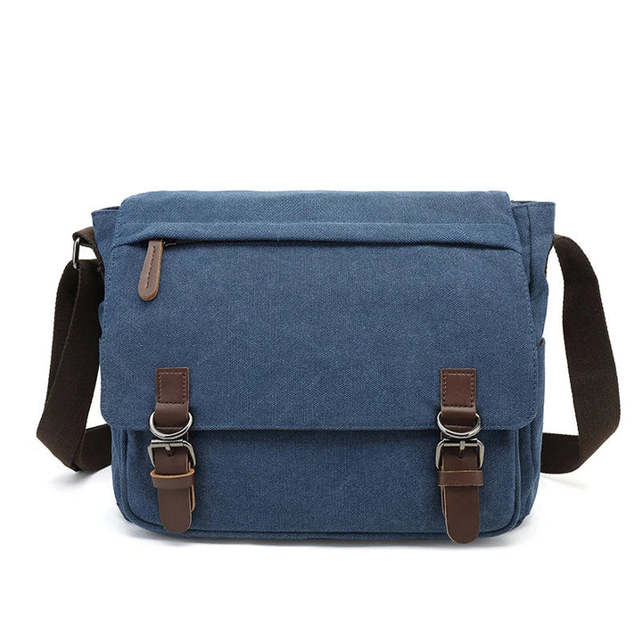 Duurzame heren crossbody tas met verstelbare riem, ideaal voor school en reizen.