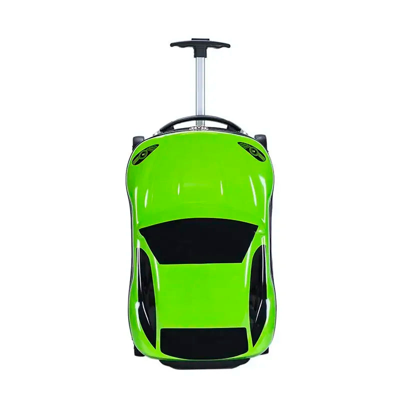 Unieke kinderkoffer auto design, harde schaal. Combineert reisbagage en speelplezier voor jonge kinderen.