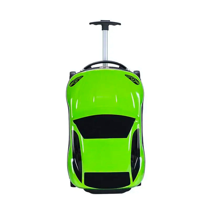 Unieke kinderkoffer auto design, harde schaal. Combineert reisbagage en speelplezier voor jonge kinderen.