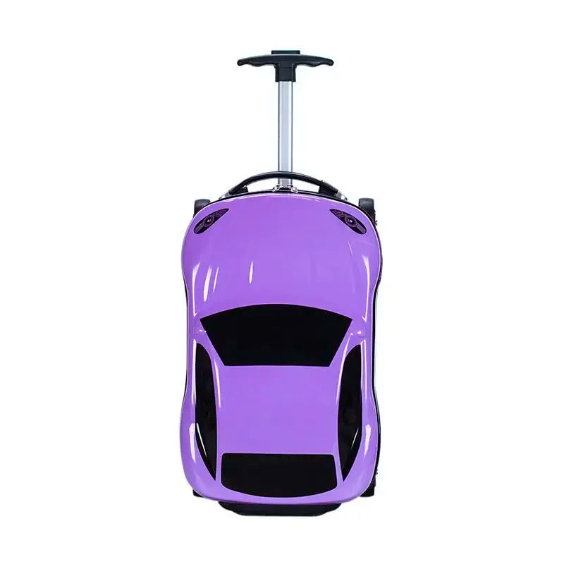 Kindvriendelijke reiskoffer auto, 3D en harde koffer. Perfect voor kinderreis, compacte handbagage en speelgoed.
