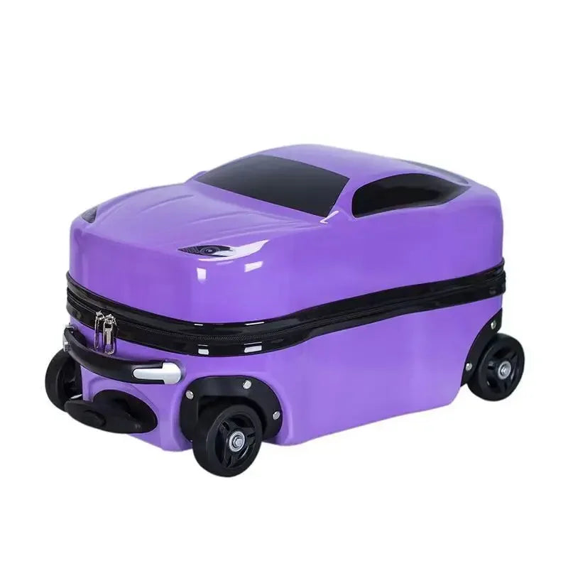 Leuke harde kinderkoffer in de vorm van een rode auto. Perfect als handbagage en speelgoedkoffer voor kinderreizen.
