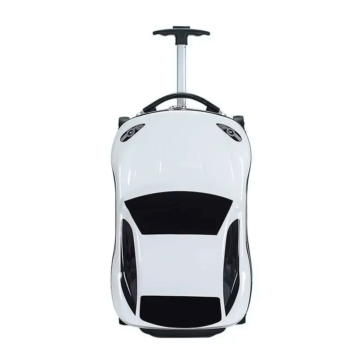 Kleurrijke 3D auto kinderkoffer, robuuste harde schaal. Ideaal voor reizende kinderen, ook als speelgoedkoffer.