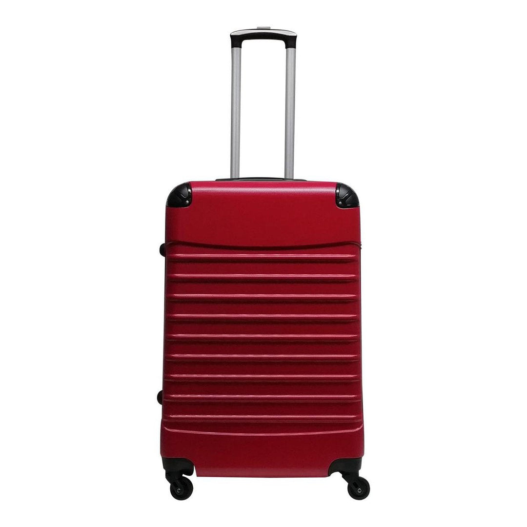 Grote rode Siena Rosso hardshell koffer L, robuuste & lichtgewicht trolley voor lange vakantiereizen.
