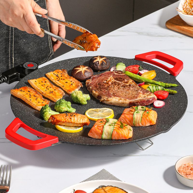 EzGrill anti-aanbak elektrische grillplaat voor eenvoudig schoonmaken na rookvrij binnen grillen.