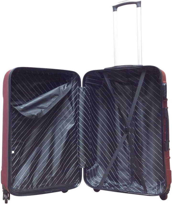 Mooie roze 2-delige harde reiskoffer set met 4 wielen en cijferslot, perfecte bagage voor stedentrips en vakanties.