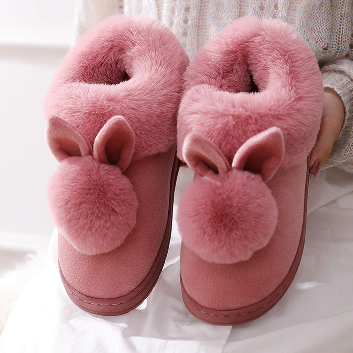 JacoliensSlippers: zachte en warme dames bunny pantoffels, comfortabele huisslippers voor vrouwen.