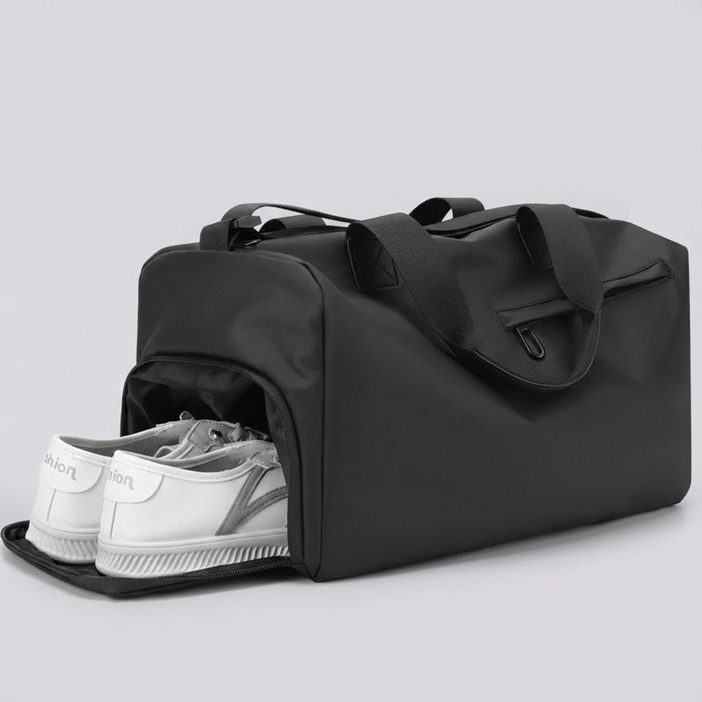 Roze Roamify weekend reistas; ruime, waterdichte unisex sporttas perfect voor korte trips en bagage.
