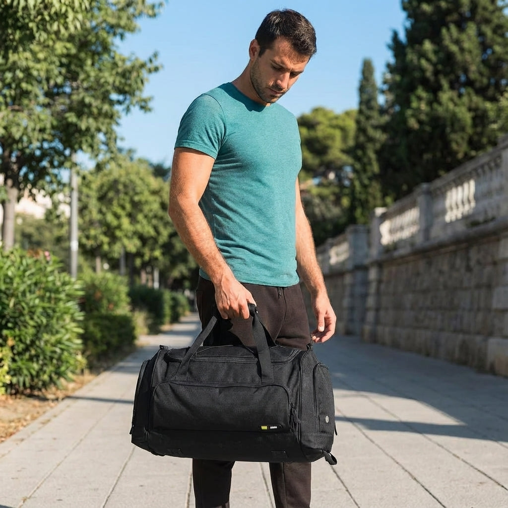 Ruime unisex TravelPort duffeltas met meerdere vakken, ideaal als reistas of sporttas voor elke trip.