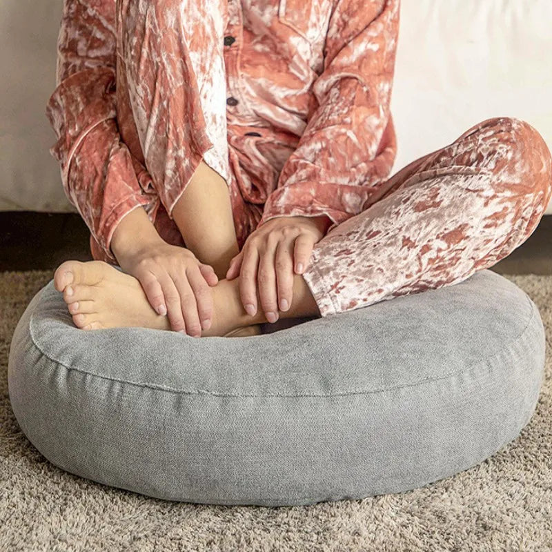 Rond Meditatie- en Yogakussen, zachte stof, ergonomisch, ideaal voor meditatie, yoga, decoratief vloerkussen.