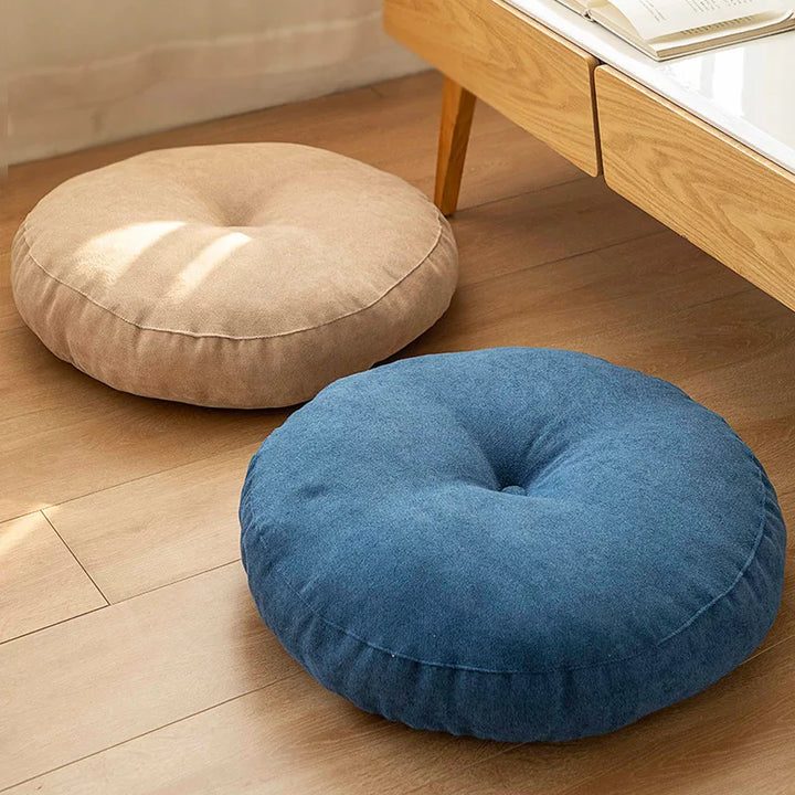 Rond Meditatie- en Yogakussen, zachte stof, ergonomisch, ideaal voor meditatie, yoga, decoratief vloerkussen.