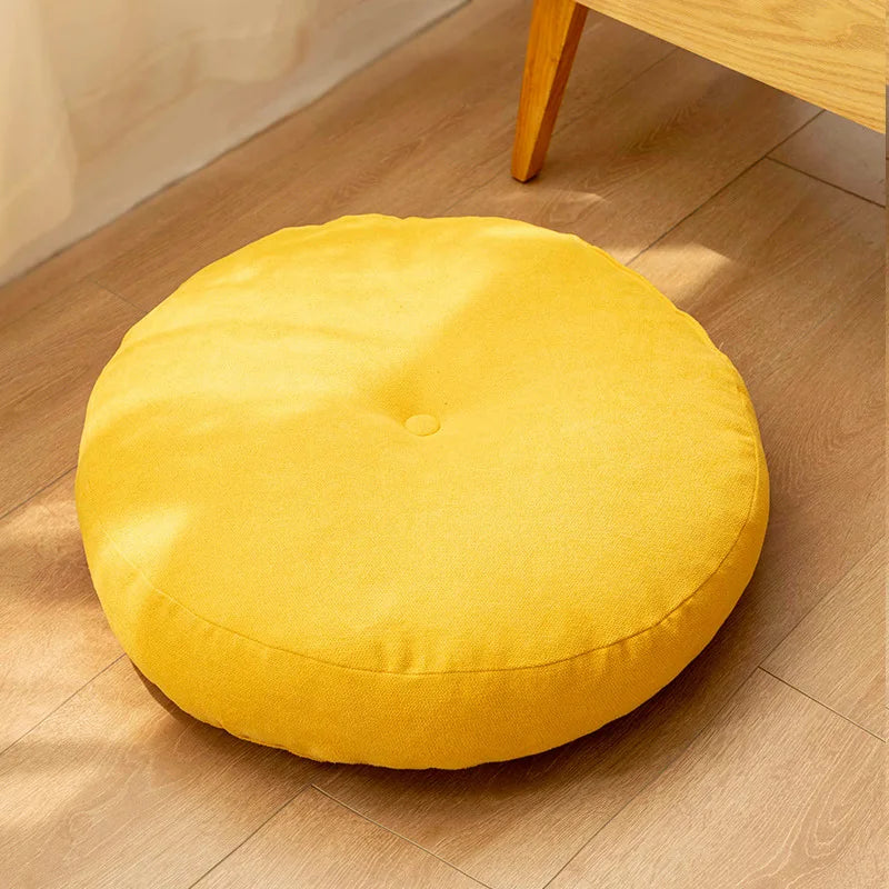 Rond Meditatie- en Yogakussen, zachte stof, ergonomisch, ideaal voor meditatie, yoga, decoratief vloerkussen.