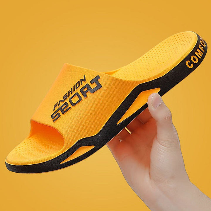 Antislip en ademende unisex sportsandalen, stijlvol tweekleurig in Geel+Zwart, perfect voor actieve dagen.