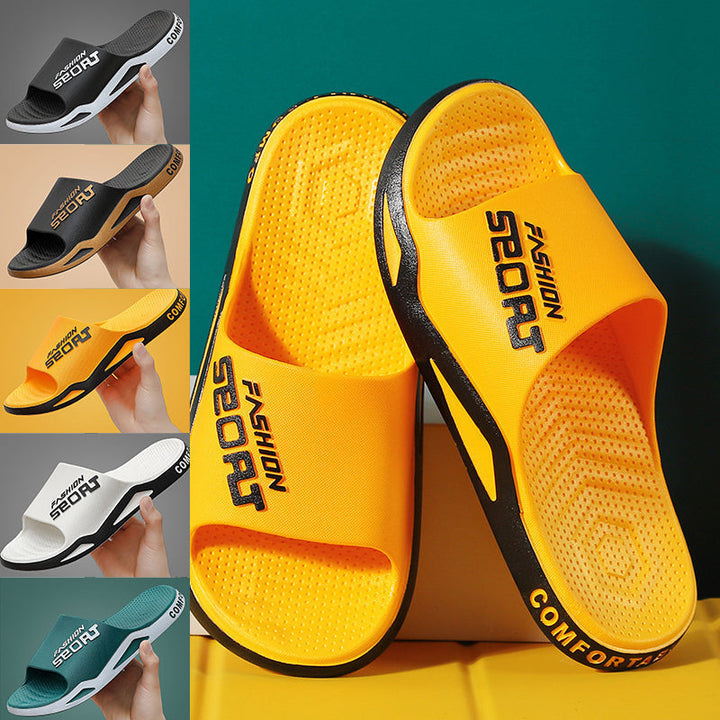 Antislip en ademende unisex sportsandalen, stijlvol tweekleurig in Geel+Zwart, perfect voor actieve dagen.