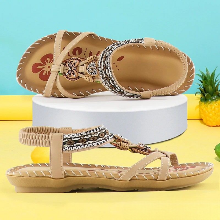 Duurzame vegan sandalen voor dames, bieden orthopedisch comfort en elegantie in de zomer.