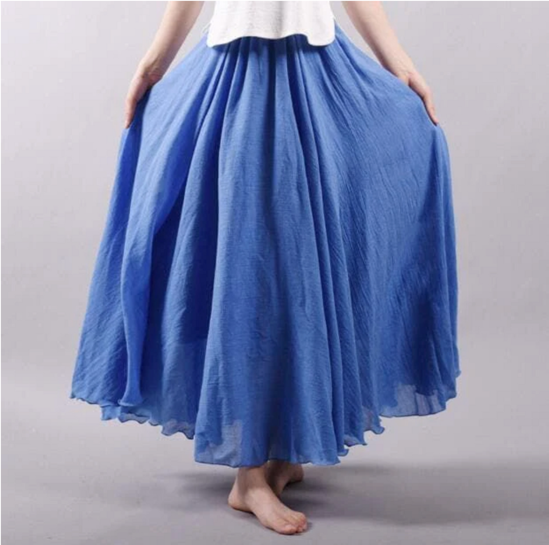 Chique Wanadan damesrok in zomerontwerp, veelzijdig te combineren, in zachte kleuren, ideaal voor dagelijks gebruik en elegantie.