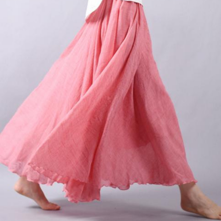 Chique Wanadan damesrok in zomerontwerp, veelzijdig te combineren, in zachte kleuren, ideaal voor dagelijks gebruik en elegantie.