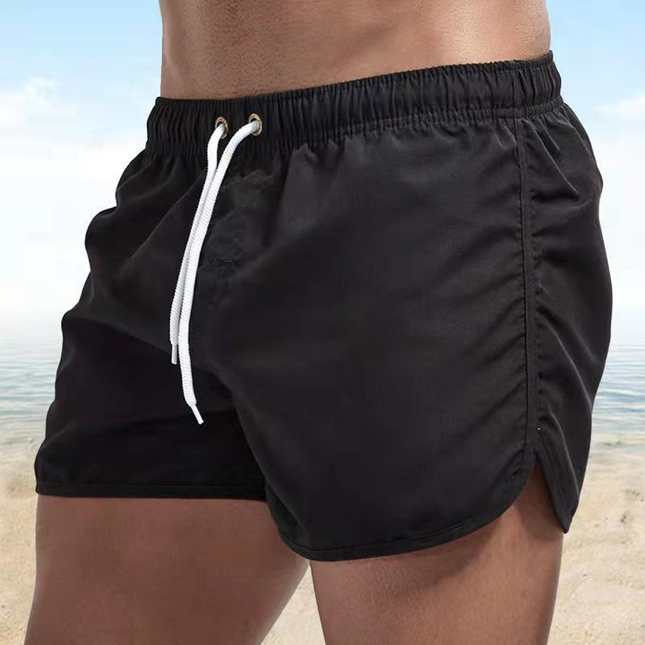 Sneldrogende heren zwemshorts met verstelbare tailleband, stijlvol ontwerp en praktische zak, ideaal voor het strand.