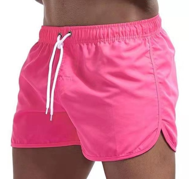 Sneldrogende heren zwemshorts met verstelbare tailleband, stijlvol ontwerp en praktische zak, ideaal voor het strand.