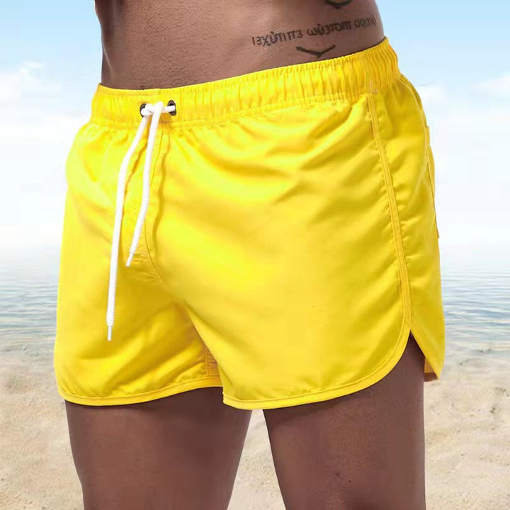 Sneldrogende heren zwemshorts met verstelbare tailleband, stijlvol ontwerp en praktische zak, ideaal voor het strand.