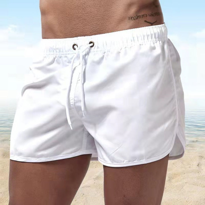 Sneldrogende heren zwemshorts met verstelbare tailleband, stijlvol ontwerp en praktische zak, ideaal voor het strand.
